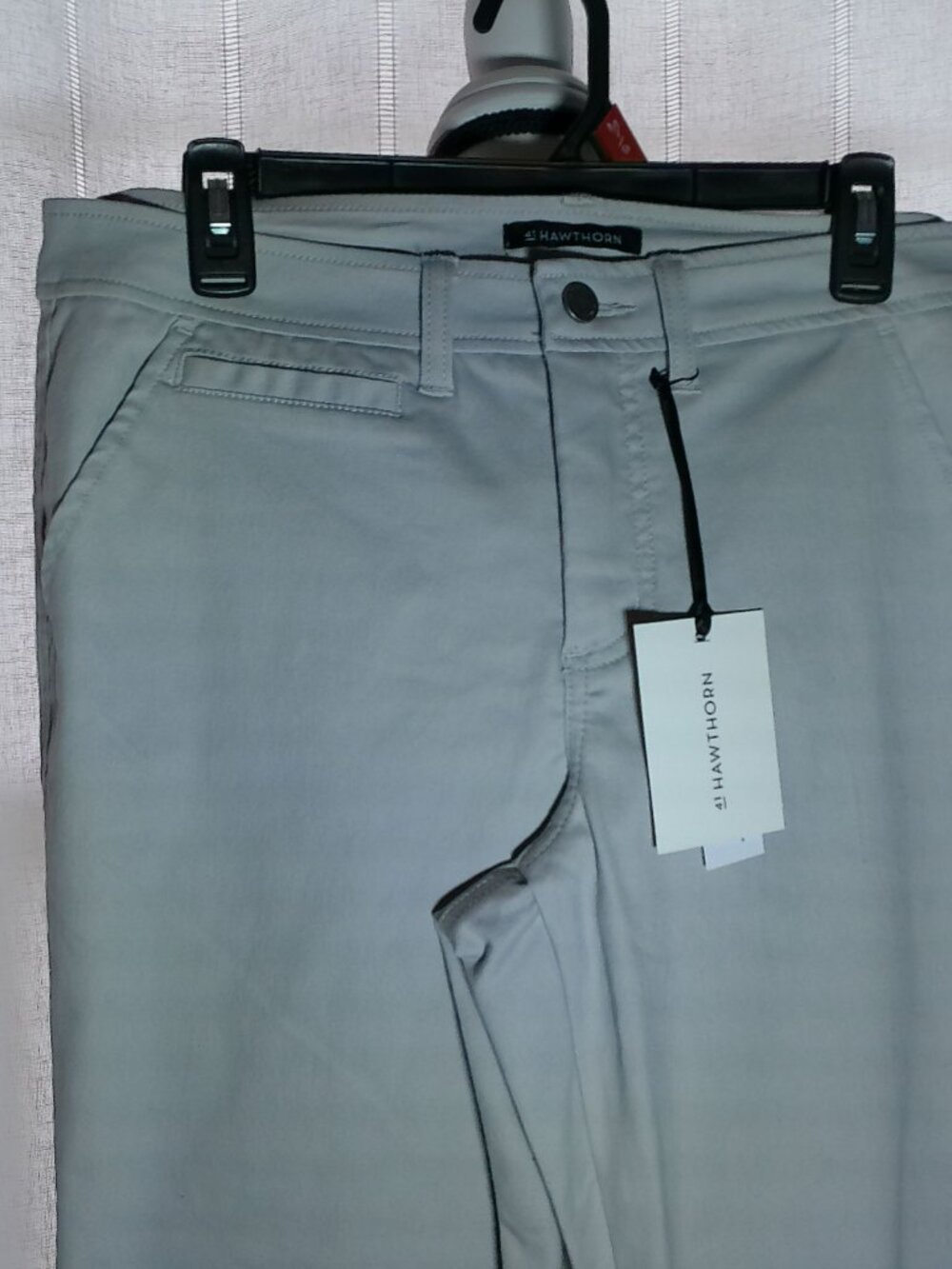 41 HAWTHORN NWT Button Zip Cuffed Ankle Gray Trousers w/(5) Pockets 12 - Picture 2 of 14